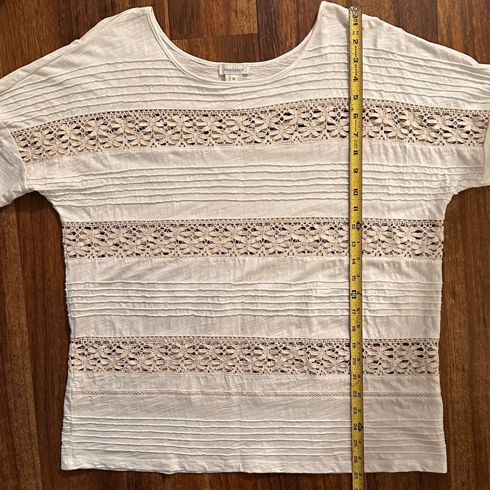 Sundance White and Cream Lace Blouse - Picture 7 of 8